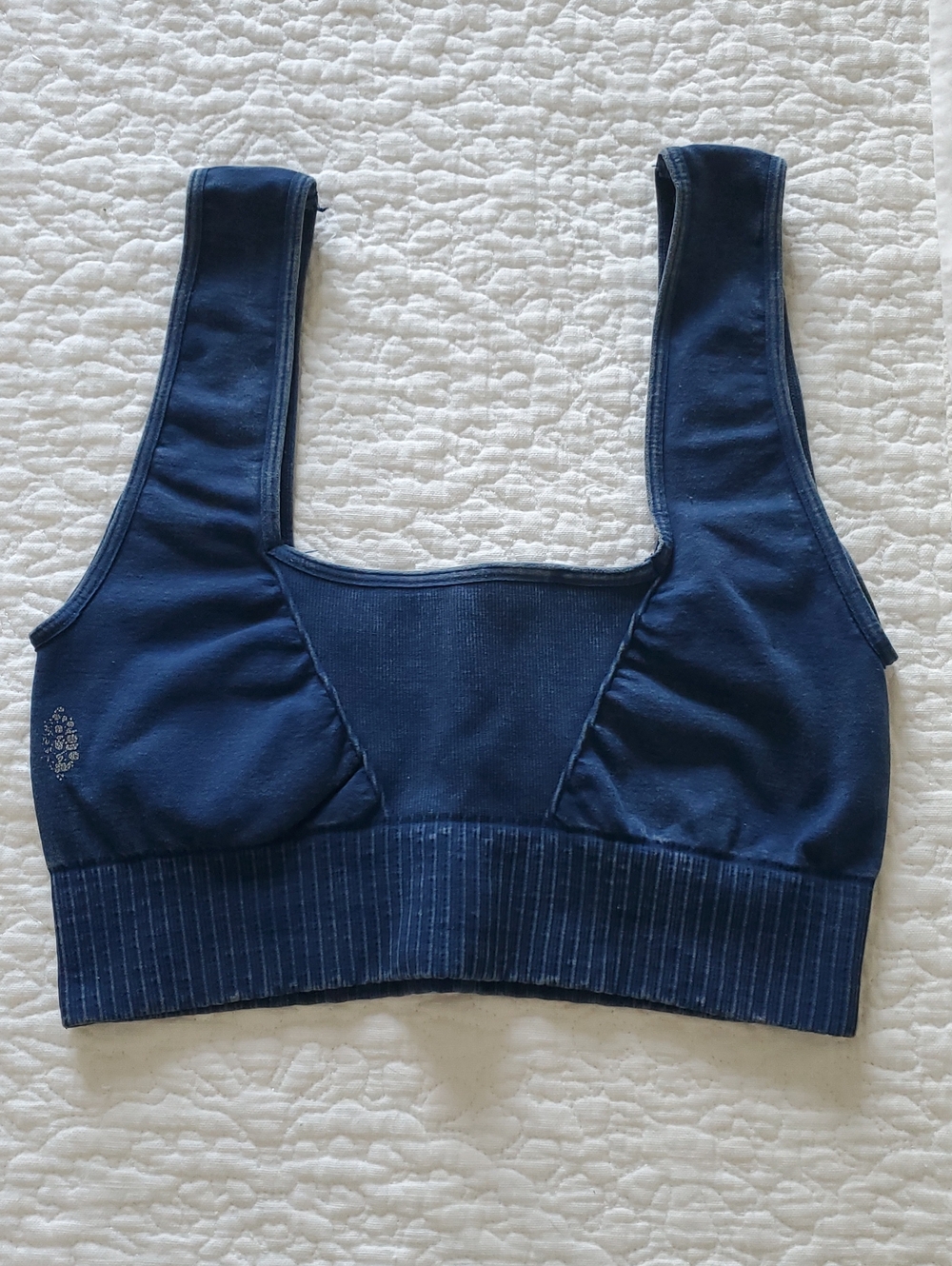 FP Movement by Free People Karma Washed Denim Sports Bra Size M/L